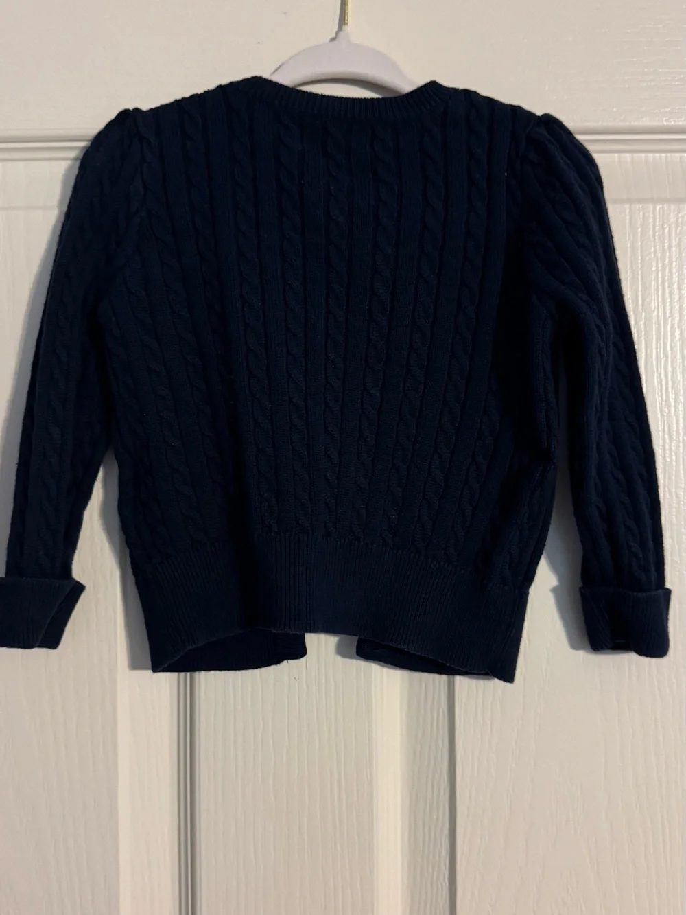 Ralph Lauren Toddler Girls' Navy Cable-Knit Cardigan